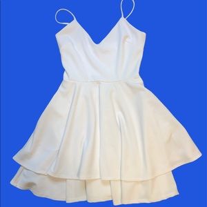 Windsor White Layered Skater Dress